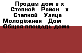 Продам дом в х Степной › Район ­ х Степной › Улица ­ Молодёжная › Дом ­ 11 › Общая площадь дома ­ 60 › Площадь участка ­ 16 › Цена ­ 900 000 - Ростовская обл., Волгодонск г. Недвижимость » Дома, коттеджи, дачи продажа   